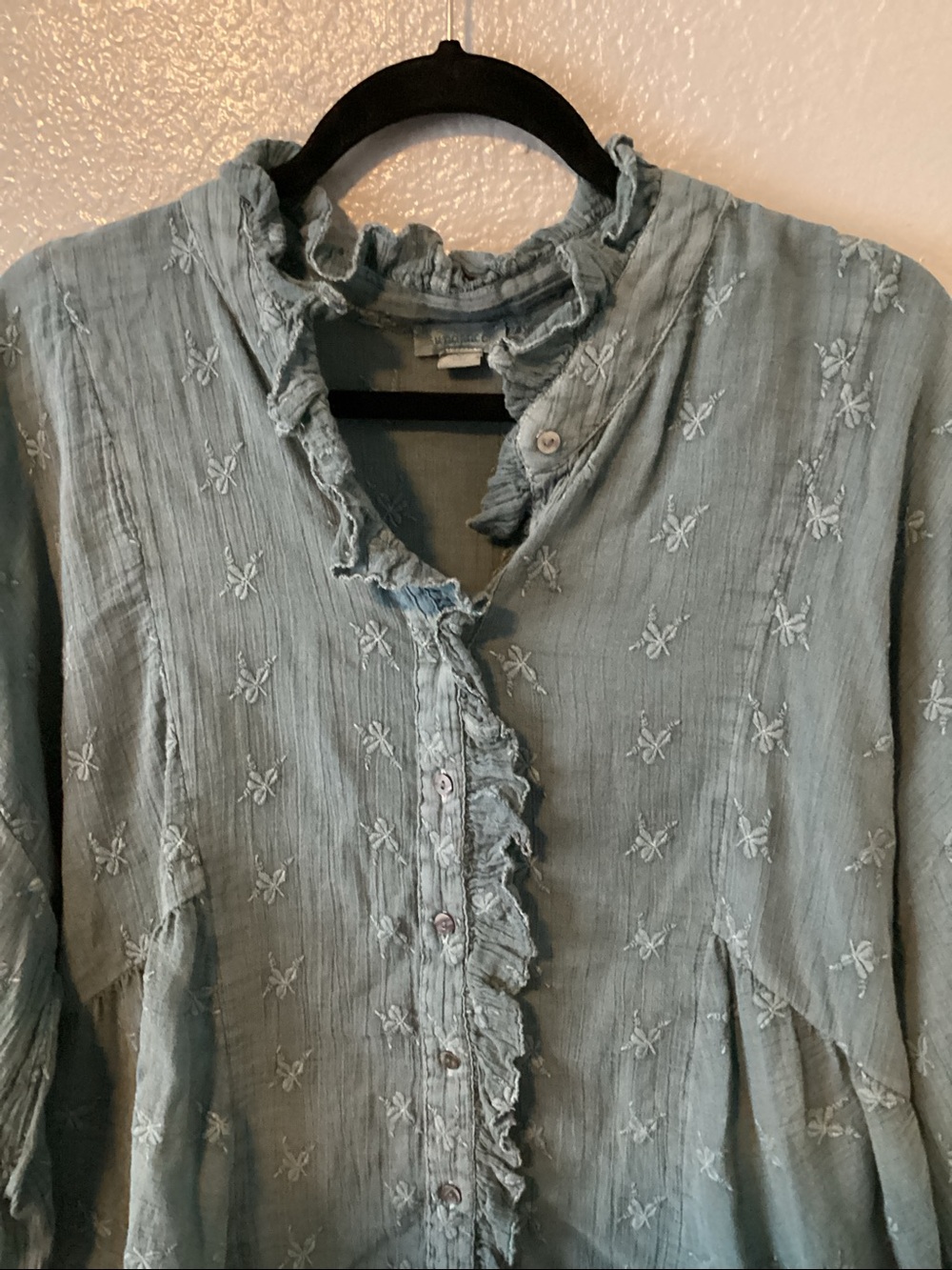 Sundance Ruffled Button-Front Blouse - Picture 2 of 7